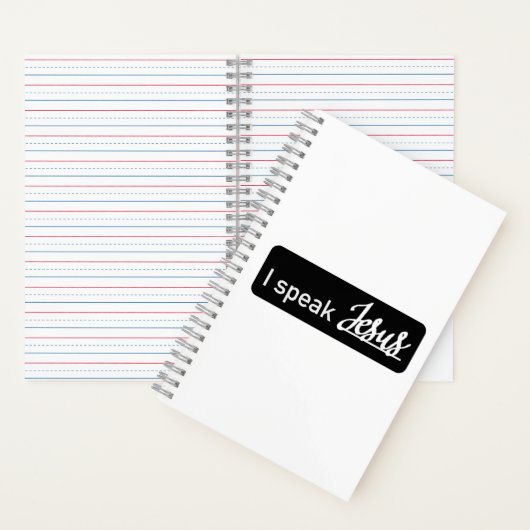 Personalisiert spreche ich Jesus Black & White auf Notizblock (Innen)