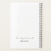 Personalisiert spreche ich Jesus Black & White auf Notizblock (Rückseite)