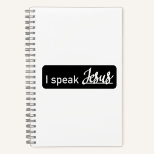 Personalisiert spreche ich Jesus Black & White auf Notizblock