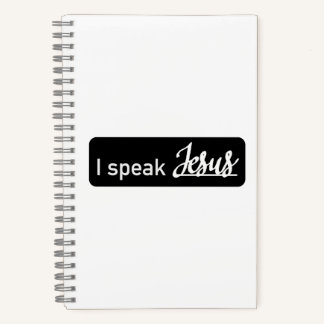 Personalisiert spreche ich Jesus Black & White auf Notizblock