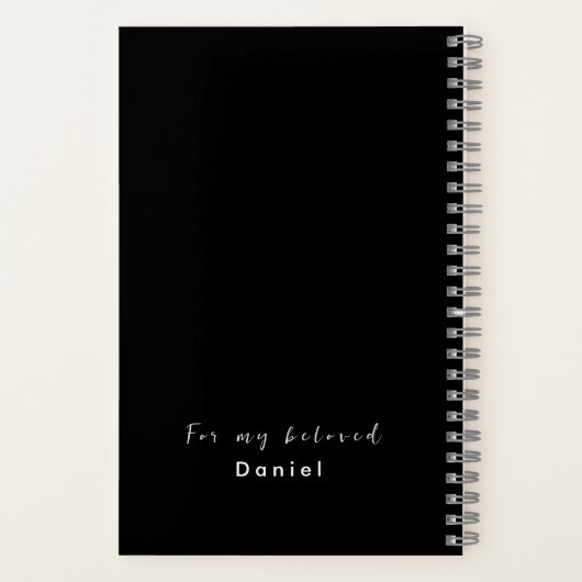 Personalisiert spreche ich Jesus Black & White auf Notizblock (Rückseite)