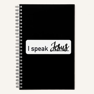 Personalisiert spreche ich Jesus Black & White auf Notizblock