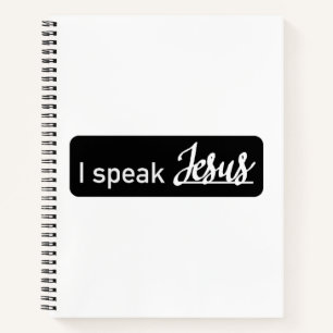 Personalisiert spreche ich Jesus Black & White auf Notizblock