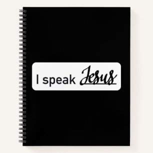 Personalisiert spreche ich Jesus Black & White auf Notizblock