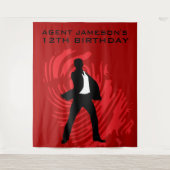 Personalisiert Spy Party Fingerprint Tapestry Wandteppich (Vorderseite)