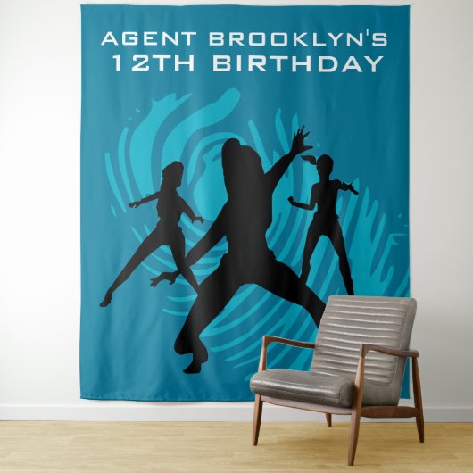 Personalisiert Spy Party Fingerprint Tapestry Wandteppich (Beispiel)