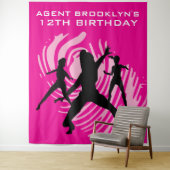 Personalisiert Spy Party Fingerprint Tapestry Wandteppich (Beispiel)