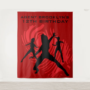 Personalisiert Spy Party Fingerprint Tapestry Wandteppich