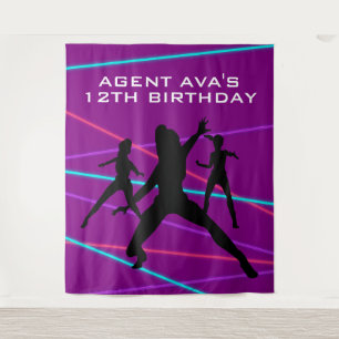 Personalisiert Spy-Party-Laser-Tapestry Wandteppich