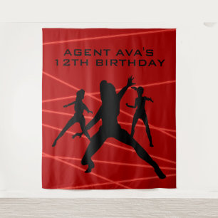 Personalisiert Spy-Party-Laser-Tapestry Wandteppich