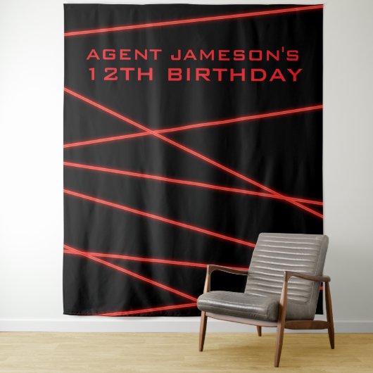 Personalisiert Spy-Party-Laser-Tapestry Wandteppich (Beispiel)