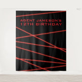 Personalisiert Spy-Party-Laser-Tapestry Wandteppich (Vorderseite)