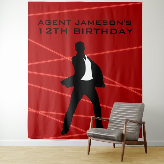 Personalisiert Spy-Party-Laser-Tapestry Wandteppich (Beispiel)