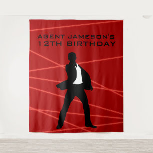Personalisiert Spy-Party-Laser-Tapestry Wandteppich