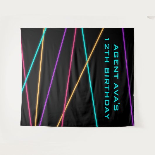 Personalisiert Spy-Party-Laser-Tapestry Wandteppich (Vorderseite (Horizontal))