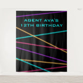 Personalisiert Spy-Party-Laser-Tapestry Wandteppich (Vorderseite)