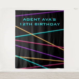 Personalisiert Spy-Party-Laser-Tapestry Wandteppich