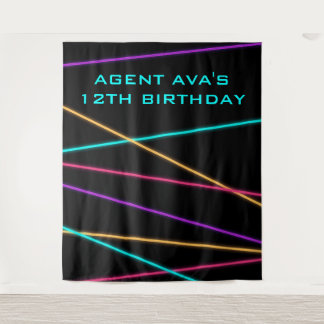 Personalisiert Spy-Party-Laser-Tapestry Wandteppich