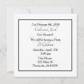 Personalisiert Square Foto Card Wir got Verheirate Einladung (Rückseite)