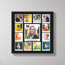 Personalisiert Square Foto Collage Family Moderne Leinwanddruck
