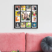 Personalisiert Square Foto Collage Family Moderne Leinwanddruck (Insitu (Wohnzimmer))