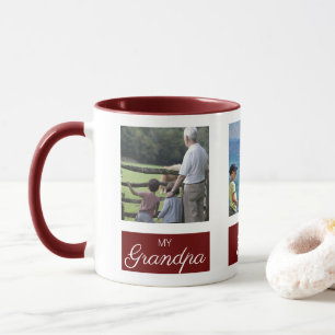 Personalisiert Square Foto Collage Großeltern Tasse