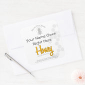 Personalisiert Square Honigflasche - kundenspezifi Quadratischer Aufkleber (Umschlag)