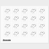 Personalisiert Square Sticker Custom Wedding Desig (Blatt)