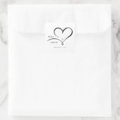 Personalisiert Square Sticker Custom Wedding Desig (Tasche)