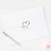 Personalisiert Square Sticker Custom Wedding Desig (Umschlag)