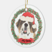 Personalisiert St. Bernard Keramik Ornament (Links)