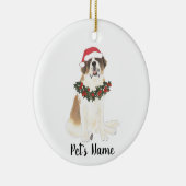 Personalisiert St. Bernard Keramik Ornament (Rechts)