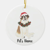Personalisiert St. Bernard Keramik Ornament (Vorne)