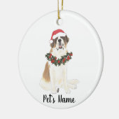 Personalisiert St. Bernard Keramik Ornament (Links)