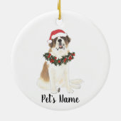 Personalisiert St. Bernard Keramik Ornament (Hinten)