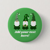 Personalisiert St Patricks Day Gnomes Niedlich Button (Vorderseite)