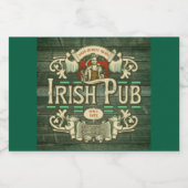 Personalisiert St Patricks Day Irish Pub Funny Alkoholflaschenetikett (Einzelnes Label)