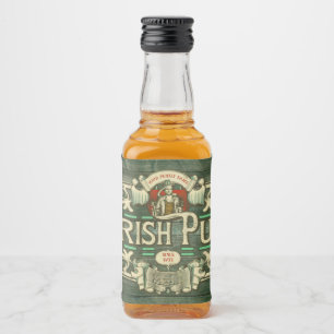 Personalisiert St Patricks Day Irish Pub Funny Alkoholflaschenetikett