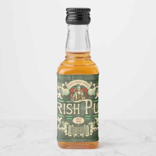 Personalisiert St Patricks Day Irish Pub Funny Alkoholflaschenetikett (Vorderseite)