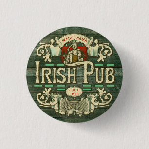 Personalisiert St Patricks Day Irish Pub Funny Button
