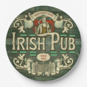 Personalisiert St Patricks Day Irish Pub Funny Pappteller (Vorderseite)