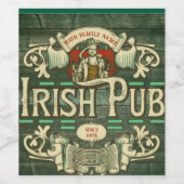 Personalisiert St Patricks Day Irish Pub Funny Weinetikett (Einzelnes Label)