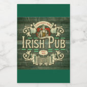Personalisiert St Patricks Day Irish Pub Funny Weinetikett (Einzelnes Label)