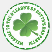 Personalisiert St Patricks Day Sticker (Vorderseite)