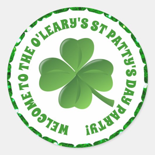 Personalisiert St Patricks Day Sticker (Vorderseite)