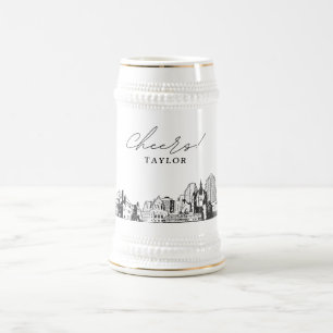 Personalisiert St. Paul Gift Skyline Beer Stein Bierglas