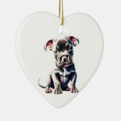Personalisiert Staffordshire Bull Terrier Puppy Keramik Ornament (Rechts)