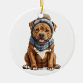 Personalisiert Staffordshire Dog Keramik Ornament (Vorne)