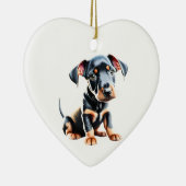 Personalisiert Standard Manchester Terrier Puppy Keramik Ornament (Rechts)