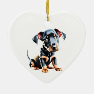 Personalisiert Standard Manchester Terrier Puppy Keramik Ornament